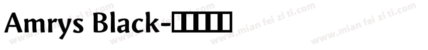Amrys Black字体转换
